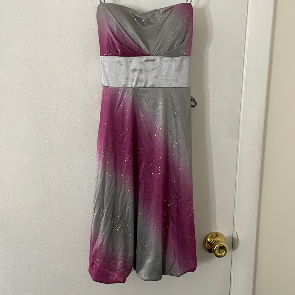 Wendye Chaitin Pink and Gray Dress, Size 5/6
